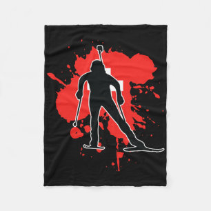 Couverture Polaire Suisse Drapeau Biathlonist - Biathlon Suisse