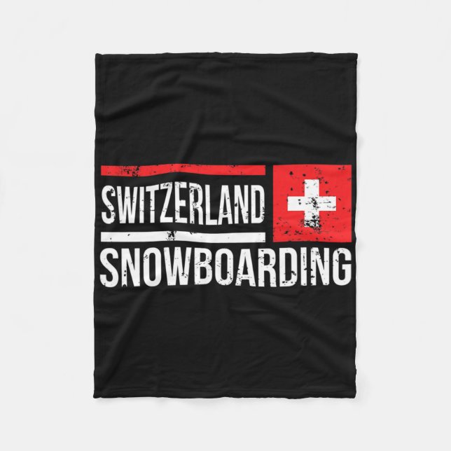 Couverture Polaire Suisse Snowboard Swiss Drapeau Course Halpipe (Devant)