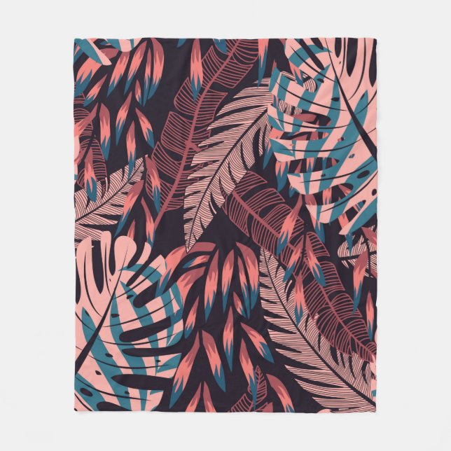 Couverture Polaire Summer bright seamless background with colorful tr (Devant)