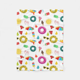 Couverture Polaire Summer Party Beach Amusants Motif