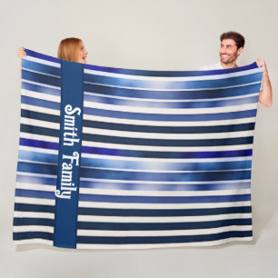 Couverture Polaire Summer Popular Navy Blue Boat Stripes Collection