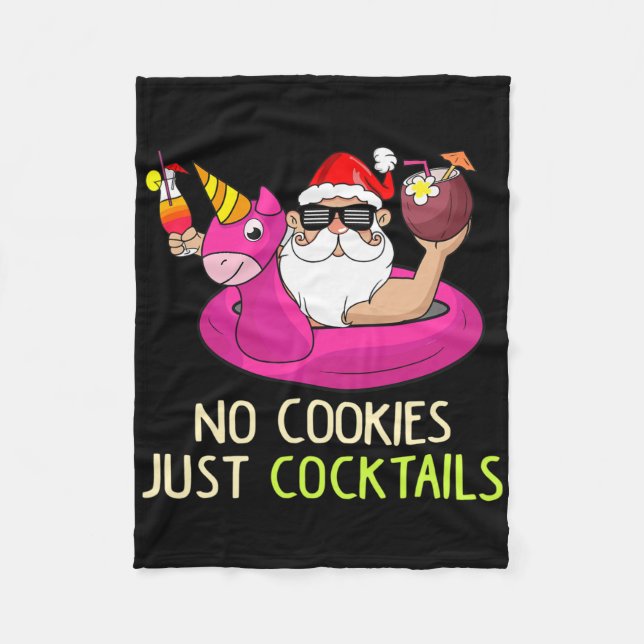 Couverture Polaire Summer Santa Christmas In July No Cookies Just Tai (Devant)