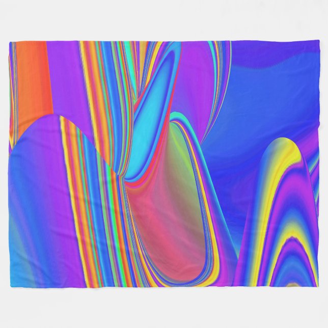 Couverture Polaire Summerfeel, Rainbowart 3D Abstrait (Devant (Horizontal))