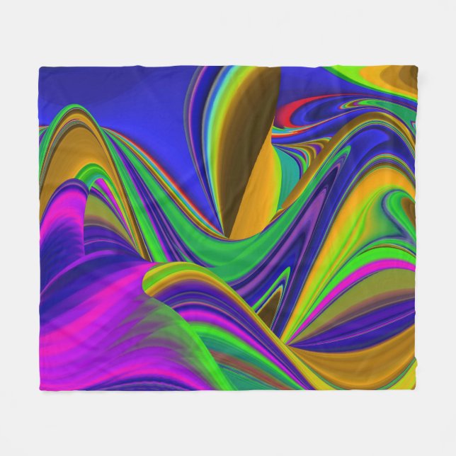 Couverture Polaire Summerrainbow, Rainbowart 3D Abstrait (Devant (Horizontal))