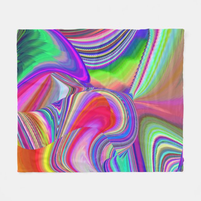 Couverture Polaire Summerrainbow, Rainbowart 3D Abstrait (Devant (Horizontal))