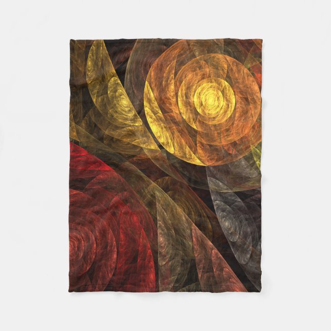 Couverture Polaire Sun Flower Floral Moderne Art Motif Abstrait (Devant)