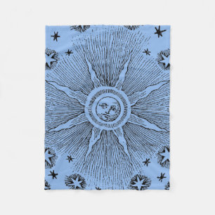 Couverture Polaire Sun Stars Antique Nuit Ciel Médiéval Zodiac