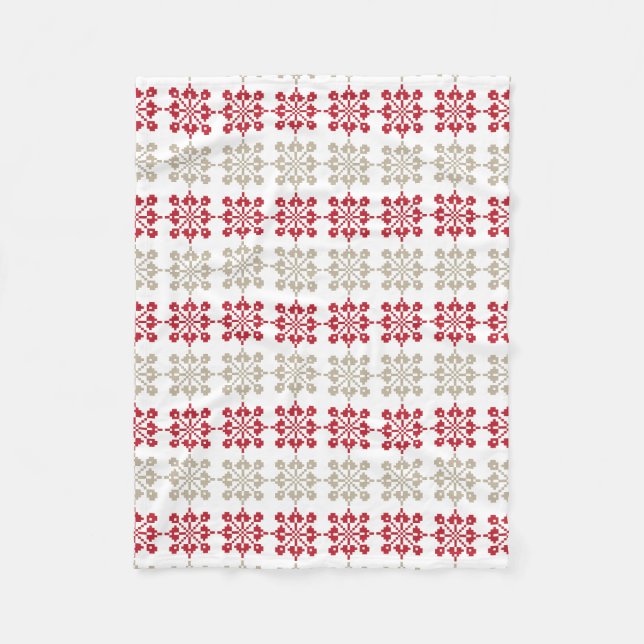 Couverture Polaire SUN traditionnel letton motif géométrique VI (Devant)