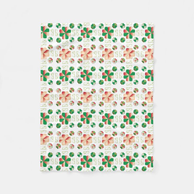 Couverture Polaire SUN traditionnel letton motif géométrique X (Devant)