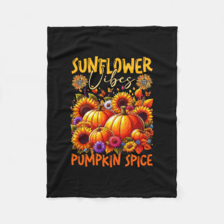 Couverture Polaire Sunflower Cute Vibes Pumpkin Spice Thanksgiving Co