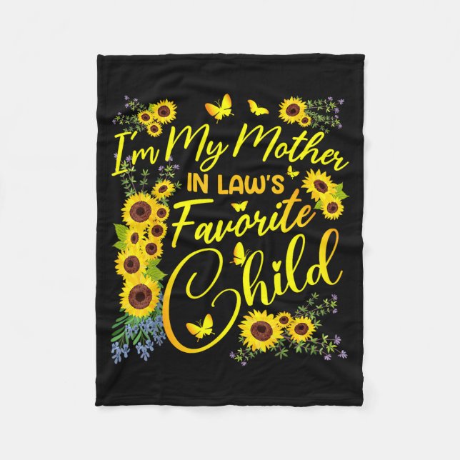 Couverture Polaire Sunflower Mother In Law Favorite Child Funny Brigh (Devant)