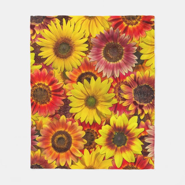 Couverture Polaire Sunflowers Motif sans couture (Devant)