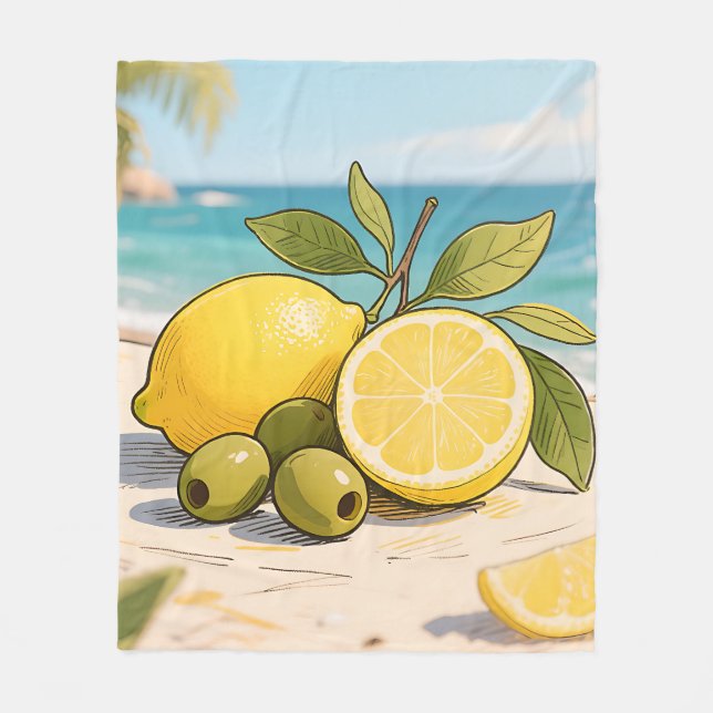 Couverture Polaire Sunny Lemon Olive Beachside Fresh (Devant)