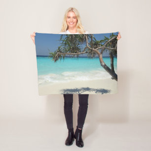Couverture Polaire Sunny Tropical Beach Ocean Paradise