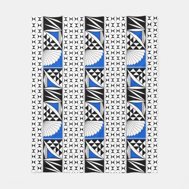 Couverture Polaire Sunrise amérindienne du sud-ouest en bleu (Devant)