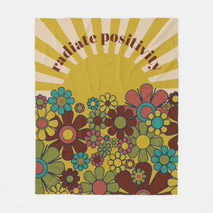 Couverture Polaire Sunshine Retro Garden Vintage années 60 les années