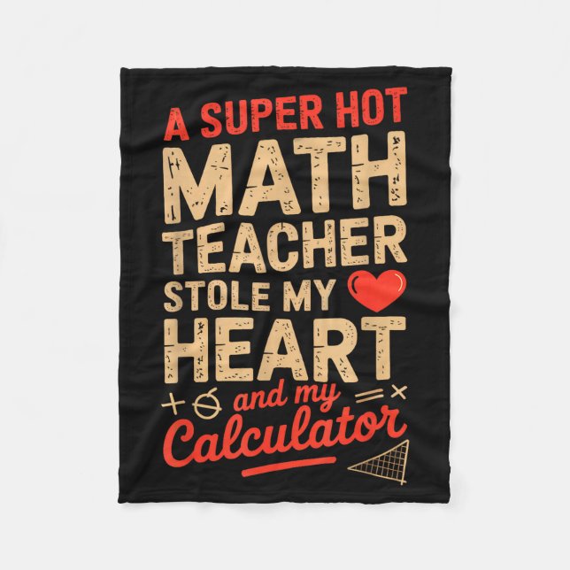Couverture Polaire Super Chaude Prof de Maths a Volé Ma Calculatrice  (Devant)