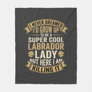 Couverture Polaire Super Cool Labrador Lady Chienne Amoureuse