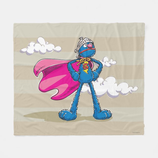 Couverture Polaire Super Grover (Devant (Horizontal))