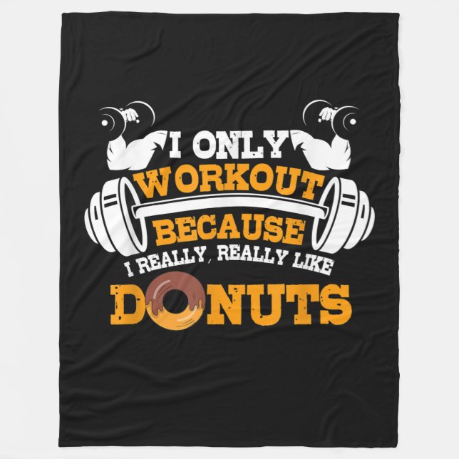 Couverture Polaire Super Gym Dit Donuts Lover Cadeau (Devant)