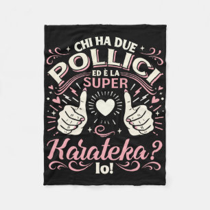 Couverture Polaire Super Karateka - Cadeau Karaté Fille Karaté Femme