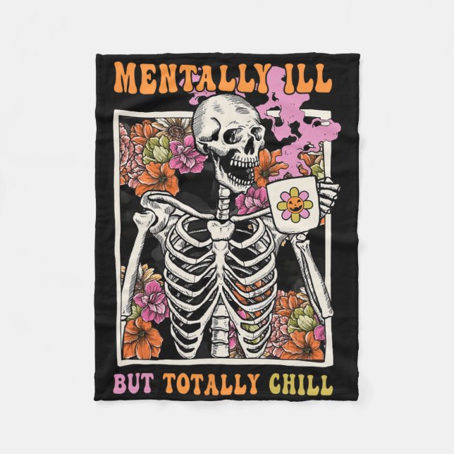 Couverture Polaire Super Mentalement Mal Mais Totalement Chill Hallow (Devant)