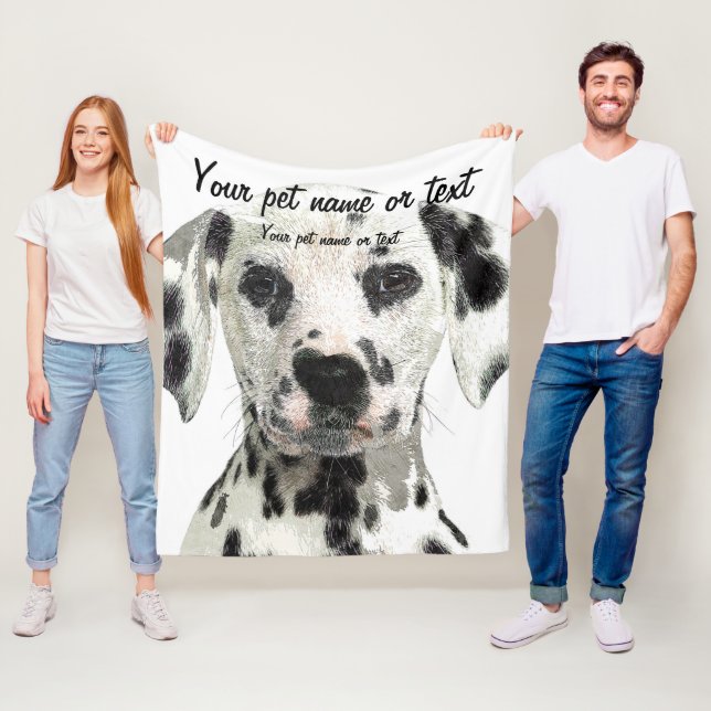 Couverture Polaire Super mignon, Chien dalmate chiot (En situation)