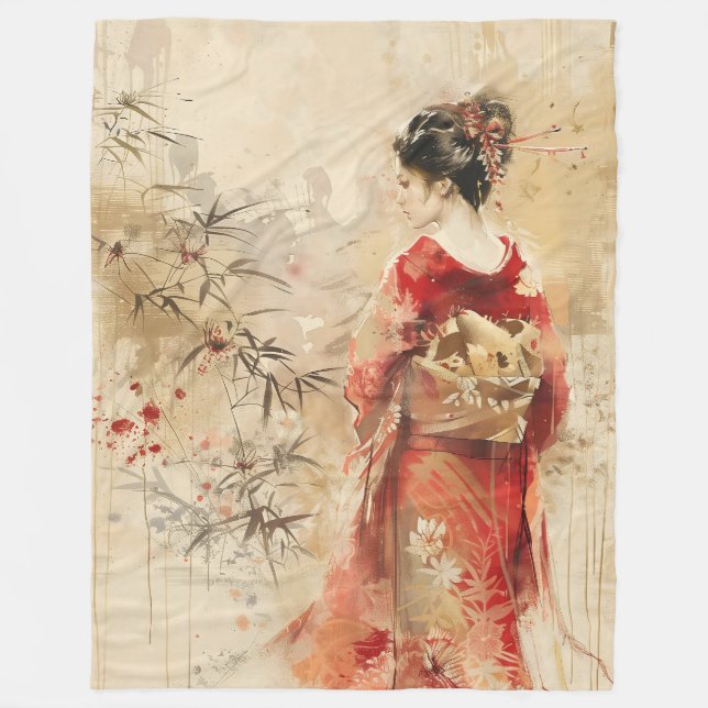 Couverture Polaire Superbe Geisha Standing (Devant)