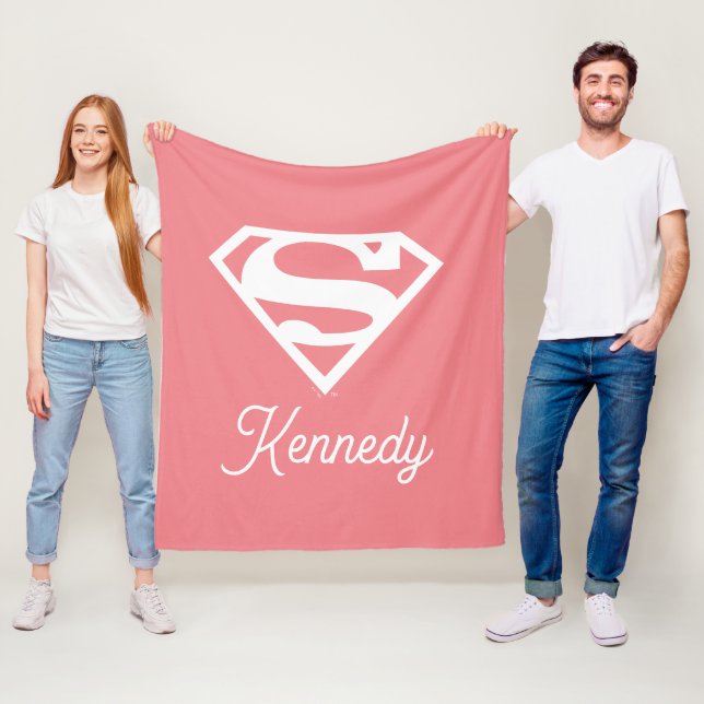 Couverture Polaire Supergirl Bouclier S uni (En situation)