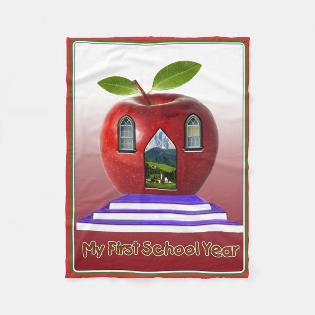 Couverture Polaire Supermignon “Mon premier jour d'école” (Devant)
