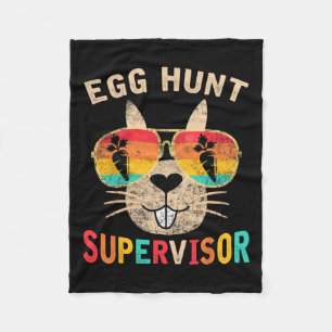 Couverture Polaire Superviseur de chasse aux oeufs Retro Groupe de ch
