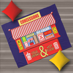 Couverture Polaire Support de concessions coloré de salle de cinéma