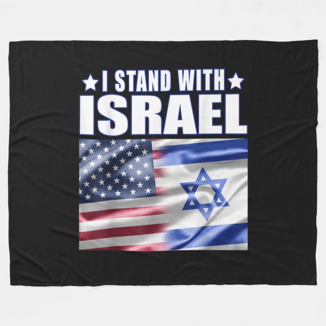 Couverture Polaire Support Israel I Stand with Israel  (Devant (Horizontal))