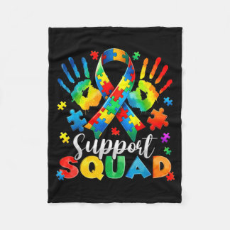 Couverture Polaire Support Squad Autism Awareness Family Outfits Men