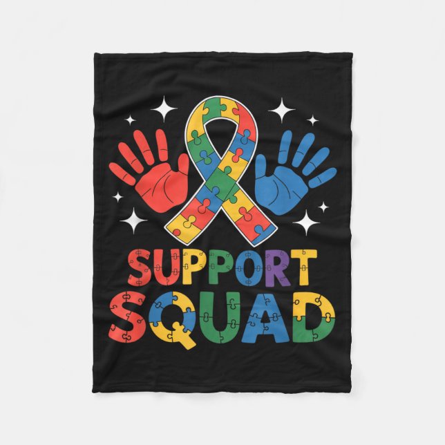 Couverture Polaire Support Squad Autism Awareness Ribbon (Devant)