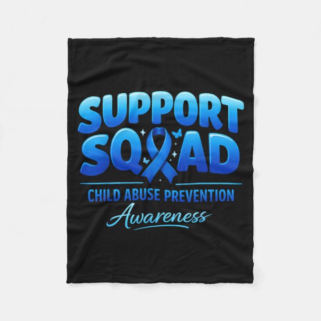 Couverture Polaire Support Squad Child Prevention Awareness Blue (Devant)