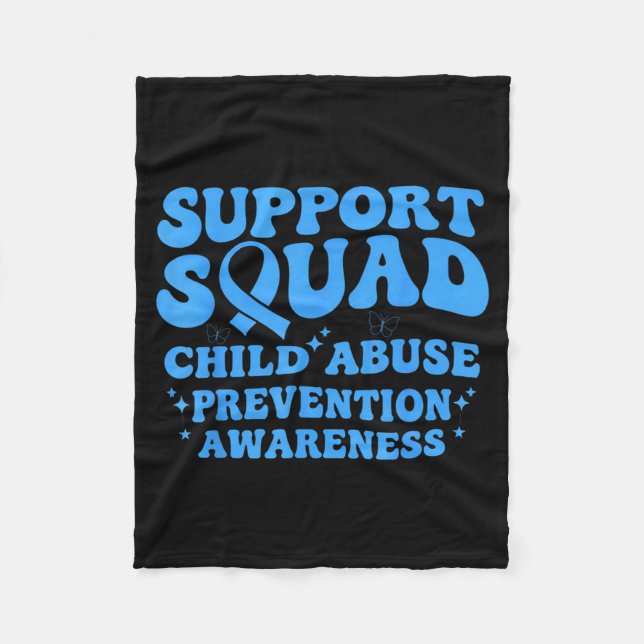 Couverture Polaire Support Squad Child Prevention Awareness Blue (Devant)