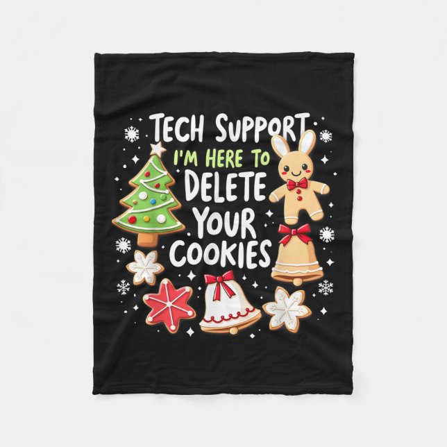 Couverture Polaire Support technique de Noël Je suis ici pour supprim (Devant)