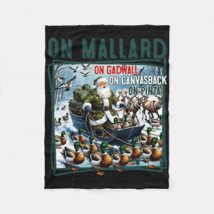 Couverture Polaire Sur canard colvert sur canard chipeau Noël drôle c