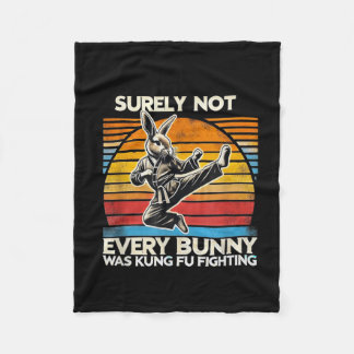 Couverture Polaire Sûrement pas chaque lapin de kung-fu combat de Pâq