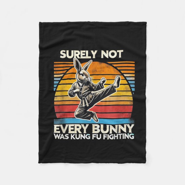 Couverture Polaire Sûrement pas chaque lapin de kung-fu combat de Pâq (Devant)