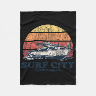 Couverture Polaire Surf City Nc Bateau Vintage 70s Design De Bateau R