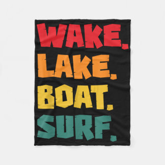 Couverture Polaire Surf sur lac de sillage Bateau Surf Rétro