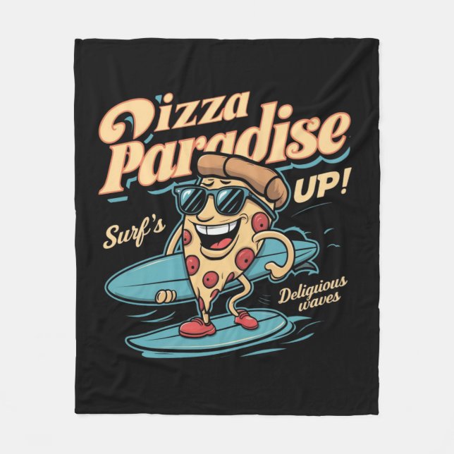 Couverture Polaire Surf Up, Pizza Paradise (Devant)
