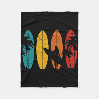 Couverture Polaire Surfer Vintage Surf Board Surfing Surfing Surfing 