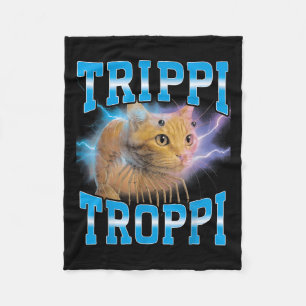 Couverture Polaire Surreal Italian Brainrot meme Trippi Troppi Cat Fu