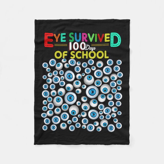 Couverture Polaire Survécu 100 Jours D'Enseignants Étudiants (Devant)