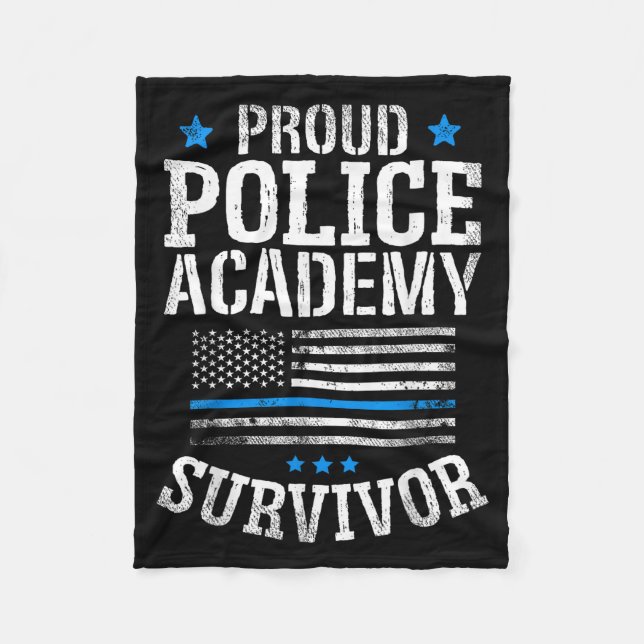 Couverture Polaire Survivant fier de l'académie de police  (Devant)