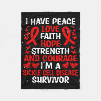 Couverture Polaire Survivant Peace Hope Aimer Maladie de la faucille