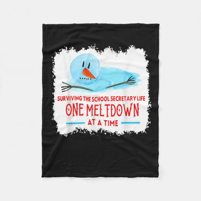 Couverture Polaire Surviving The School Secretary Life Snowman Christ (Devant)